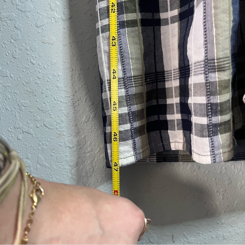 Veronica Beard Plaid Shirt Dress Belted Midi Button Front Long - Picture 11 of 14